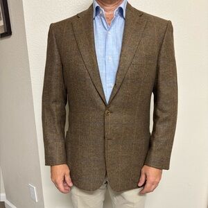 Brioni Classic Brown window pane Blazer